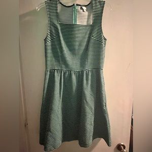 Striped Fit and Flare Dress